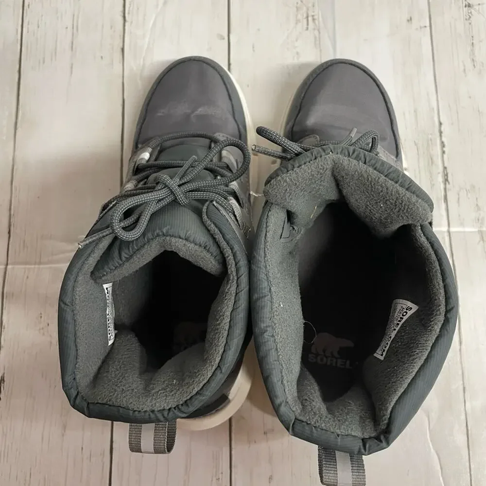 Sorel EXPLORER II CARNIVAL SPORT QUARRY SEA SALT WINTER BOOTS Women Size 8